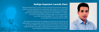 Box com foto e minicurrículo de Rodrigo Guynemer