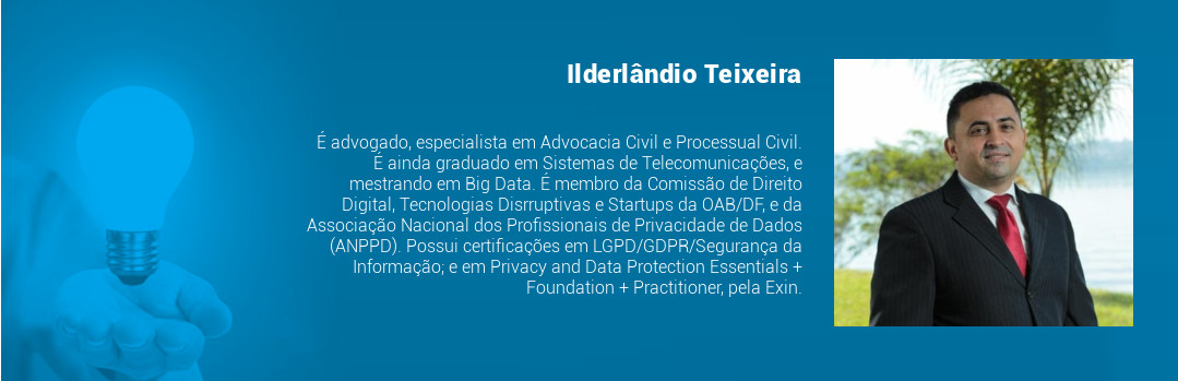 É advogado, especialista em Advocacia Civil e Processual Civil. É ainda graduado em Sistemas de Telecomunicações, e mestrando em Big Data. É membro da Comissão de Direito Digital, Tecnologias Disrruptivas e Startups da OAB/DF, e da Associação Nacional dos Profissionais de Privacidade de Dados (ANPPD). Possui certificações em LGPD/GDPR/Segurança da Informação; e em Privacy and Data Protection Essentials + Foundation + Practitioner, pela Exin.