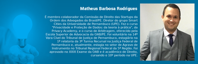 Box com minicurrículo de Matheus Barbosa Rodrigues