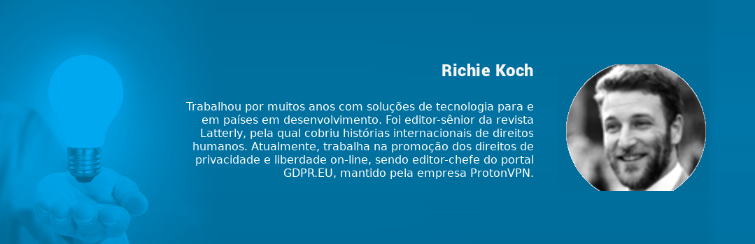 Box com minicurrículo de Richie Koch