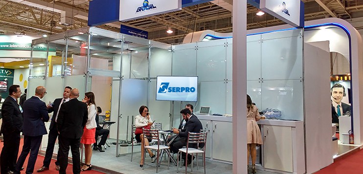 Serpro montou um estande para exposição de produtos e serviços durante o congresso