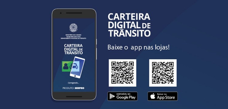 Ilustração da Carteira Digital de Trânsito