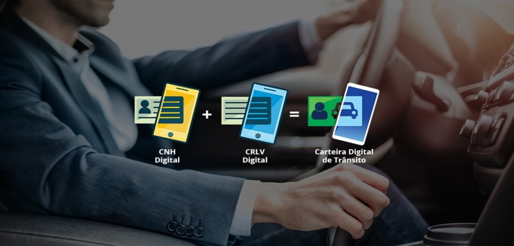 Mais uma ilustração da Carteira Digital de Trânsito