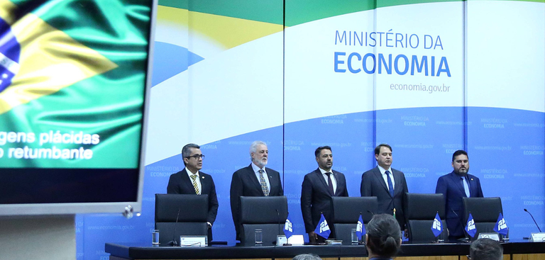 Cerimônia de lançamento da NFS-e no Ministério da Economia, em Brasília