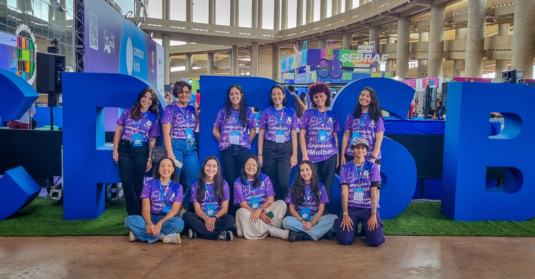 Alunas dos cursos de tecnologia da UnB e do IFB de Brasília que participaram da Campus Party