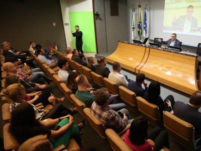 Evento de comemoração do Dia Nacional da Inclusão Digital realizado na sede do Serpro, em Brasília