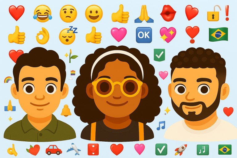 Ilustração com emojis