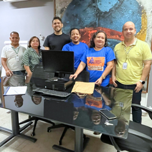 Registro da recepção dos equipamentos na Associação Comunitária do Bairro do Guamá, em Belém