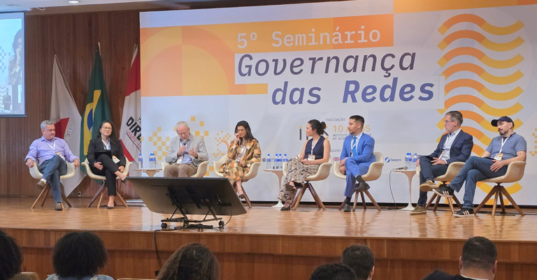 A abertura do 5º Seminário Governança das Redes foi realizada no auditório da Faculdade de Direito da UFMG, no Centro de Belo Horizonte