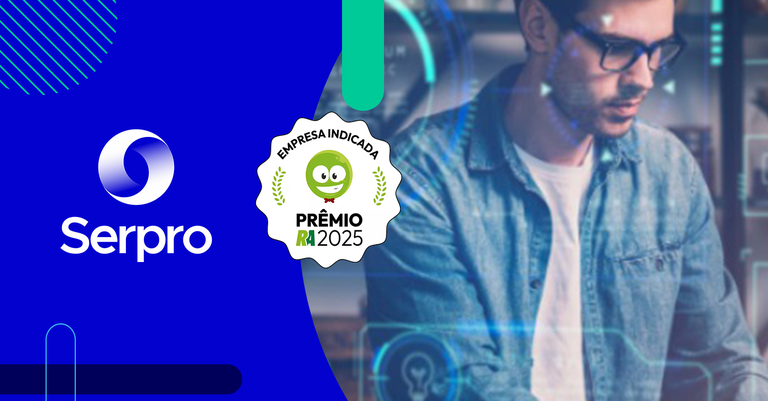 Serpro conquista o 1º lugar no Prêmio Reclame AQUI 2025 Serpro conquista o 1º lugar no Prêmio Reclame AQUI 2025