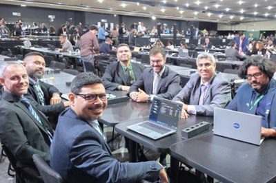 Equipe Serpro durante os trabalhos da 17ª Cúpula dos BRICS
