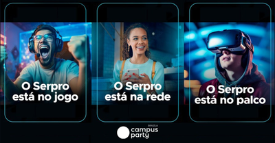 Fortnite, codificação com IA, mulheres na tecnologia e muito mais: conheça as atividades do Serpro para os campuseiros na Campus Party Brasília