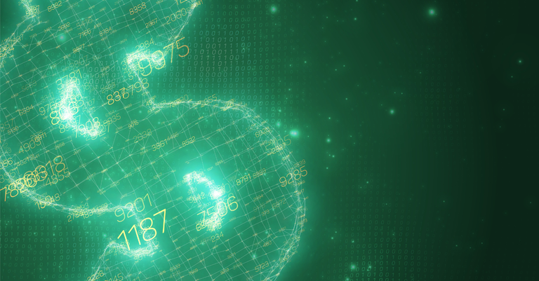 O cifrão (símbolo do dinheiro) traçado em um universo virtual