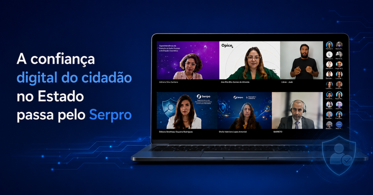 O Conexão Brasil Antifraude foi transmitido ao vivo pelo canal do Serpro no Youtube. O webinar está disponível na íntegra na plataforma